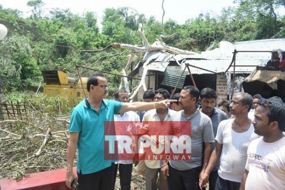 MLA visits storm affected areas
